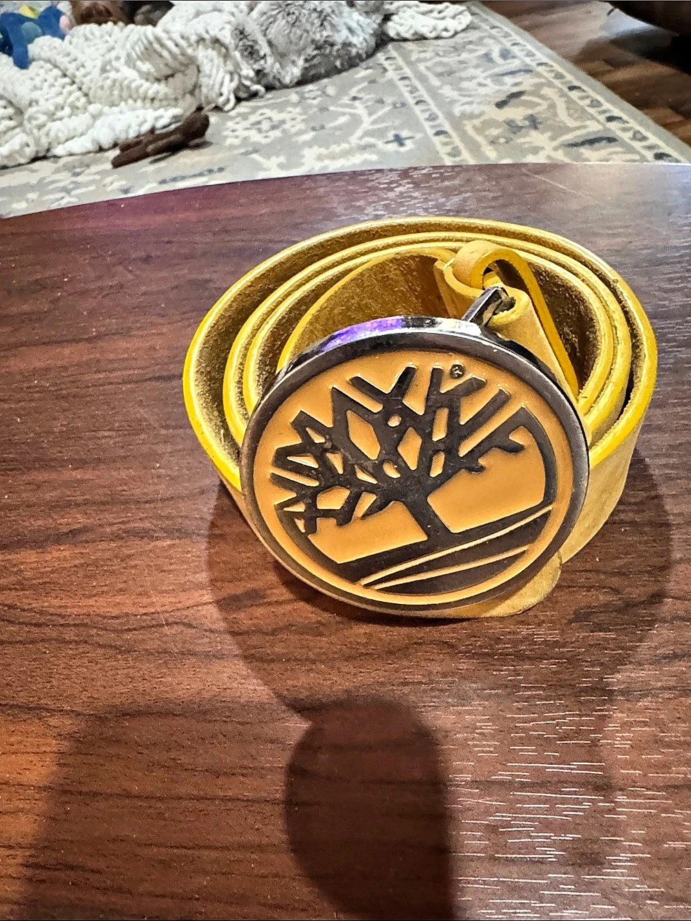 Timberland Iconic Wheat Nubuck Belt Leather Yellow Waist 40